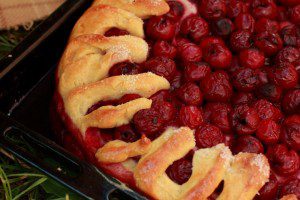 CHERRY PIE WITH WALNUT BUTTER CRUST