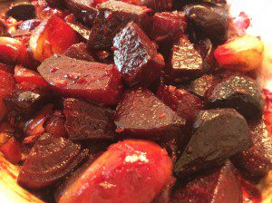 BEETS ROASTED WITH MACADAMIA NUTS AND WATERMELON RIND