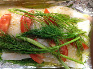 BAKED FISH WITH DILL