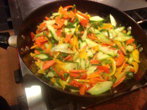 LEEK-CUCUMBER-BELL-PEPPER TOSS