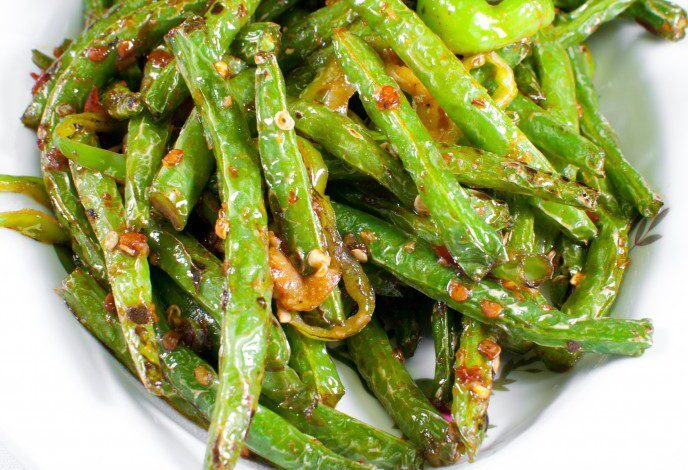 STRING BEANS WITH HOT AND SOUR SAUCE