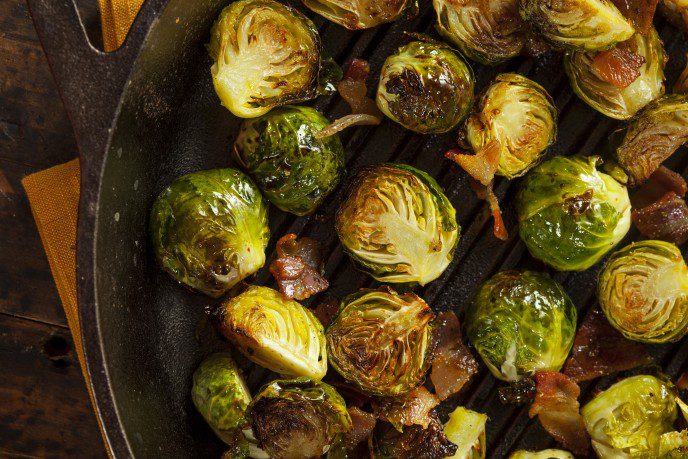 GARLIC BAKED BRUSSEL SPROUTS