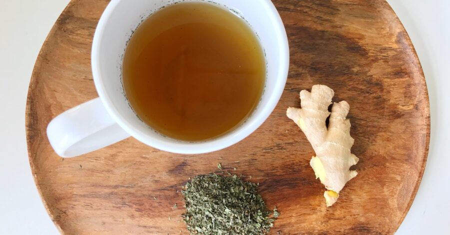 Ginger, Mint, and Honey Tea