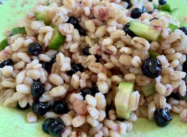 Quarantine Cooking: Summer Blueberry Farro Salad