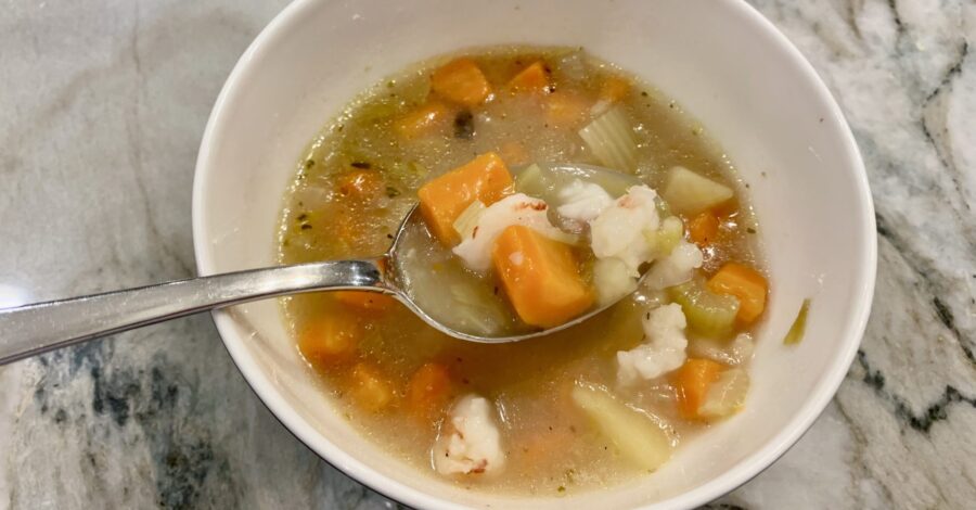 Winter Transition Cooking: Shrimp and Veggie Soup