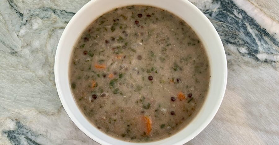 Winter Cooking: Creamy Black Lentil Soup