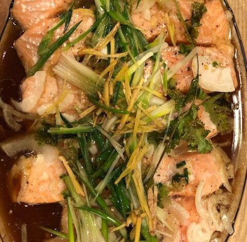 SALMON WITH SOY AND GINGER