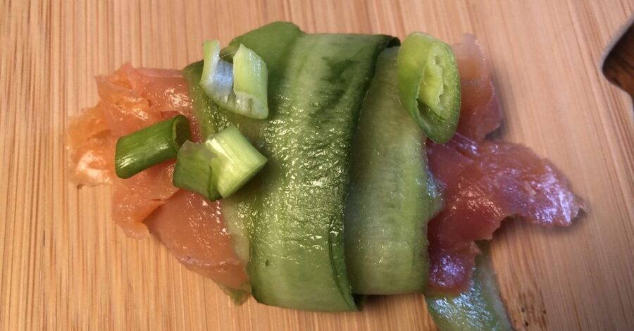 SALMON CUCUMBER ROLLS