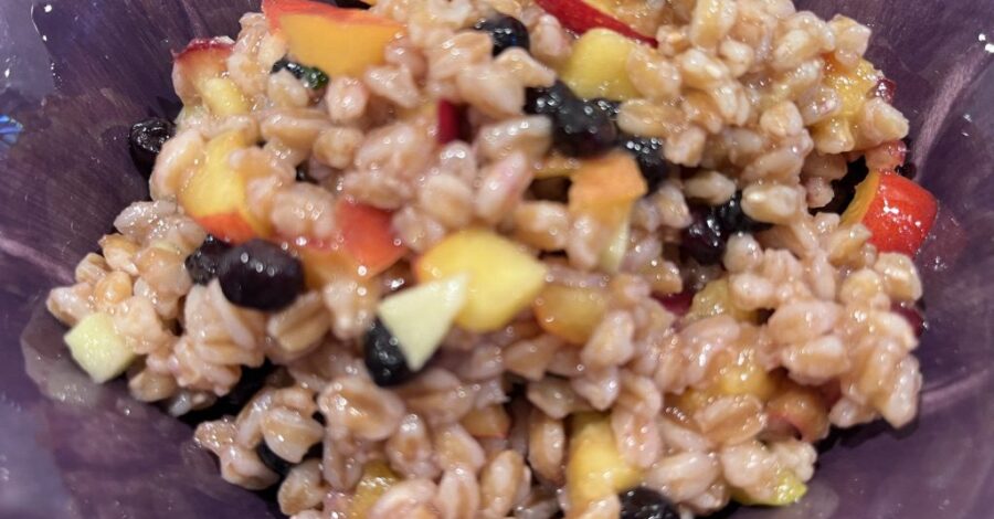 Summer Cooking: Farro Fruit Salad