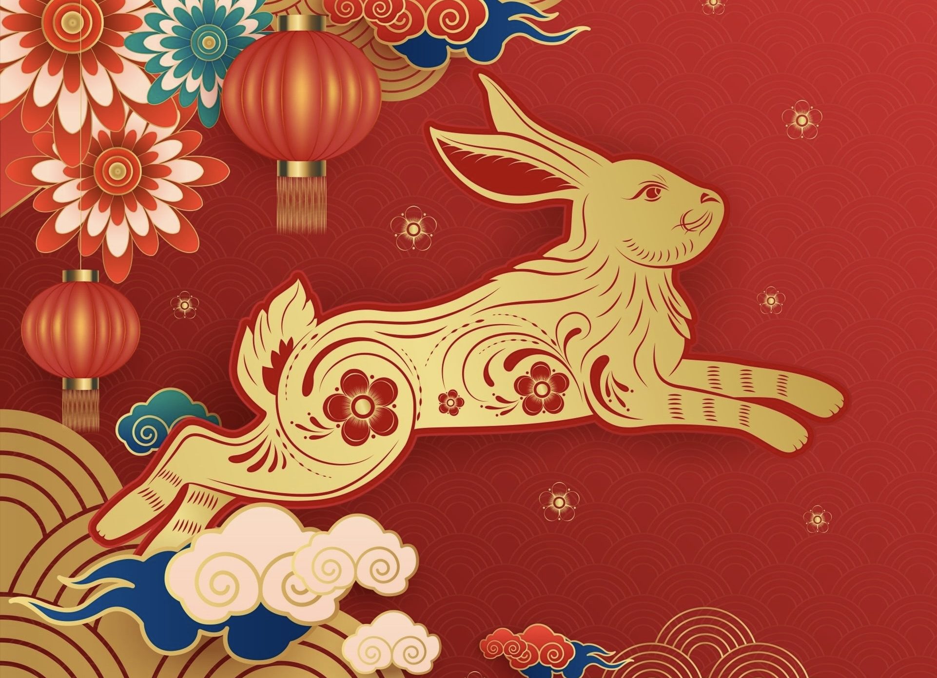 Chinese New Year Rabbit Celebration Instagram Template