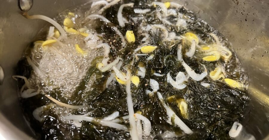 SPROUT SOUP WITH SEAWEED