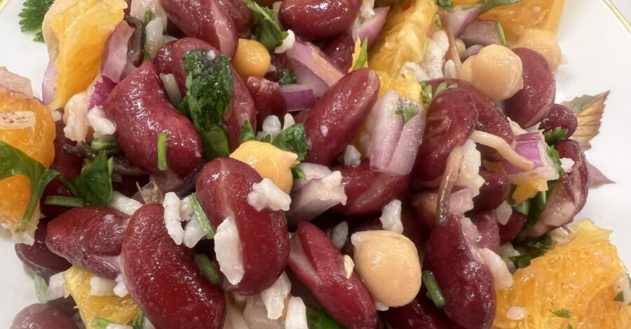 RED BEAN AND ORANGE SALAD