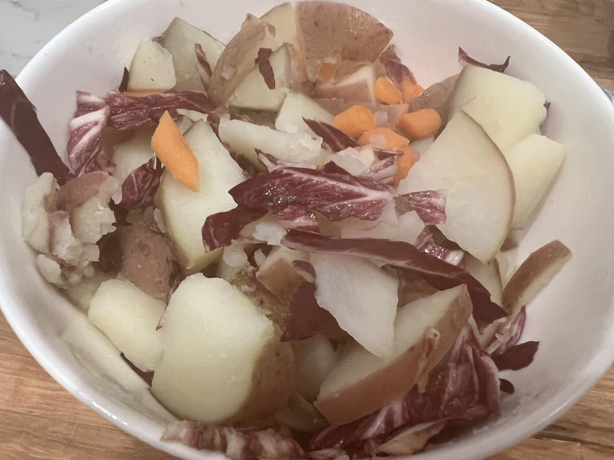potatoes with radicchio