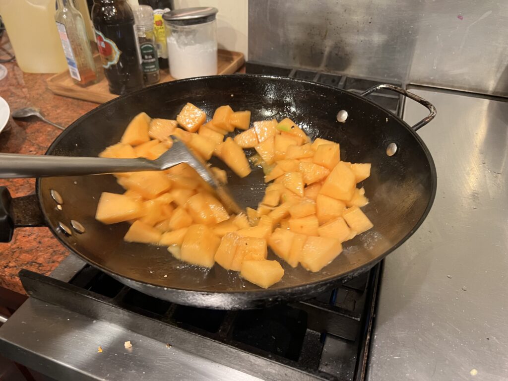 saute cantelope